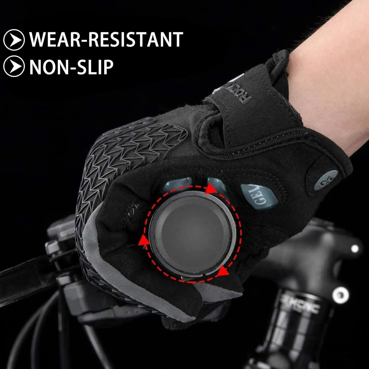 ROCKBROS Winter Cycling Gloves Winter Bike Gloves with Full Finger Windproof Anti-Slip Thermal Gloves for Cycling,Biking,Running Blue