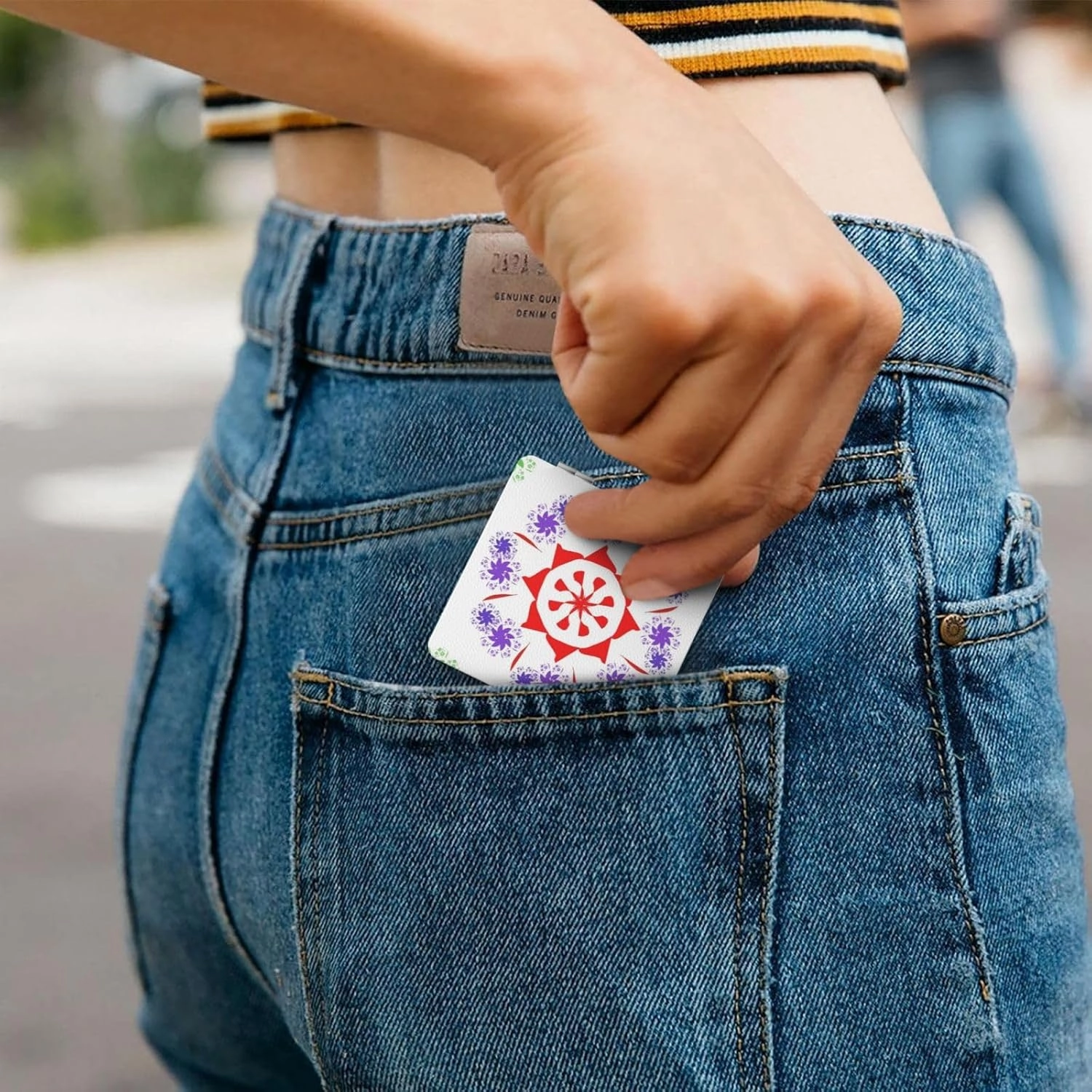 Rotating Purple Flowers Makeup Mirror Portable Folding Mini Mirror Double Sided Travel Makeup Mirror Square Handheld Pocket Mirror