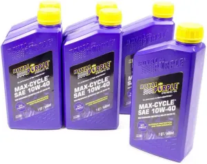 Royal Purple 06315 Max Cycle Motorcycle Oil; 10W40-6 pack