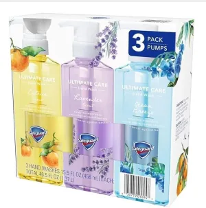 Safeguard Ultimate Care Liquid Hand Soap, 15.5 fl oz Bottles, 3-Pack, Multiple Scents