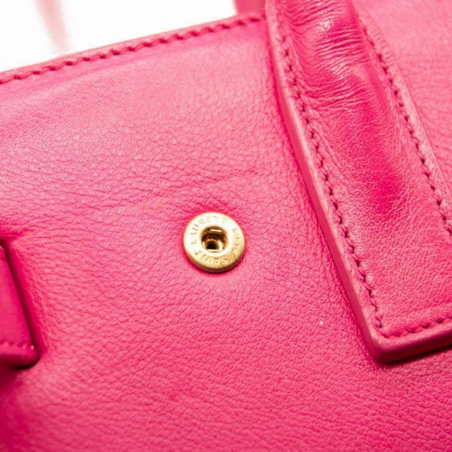 Saint Laurent Calfskin Nano Sac De Jour Lipstick Fuchsia