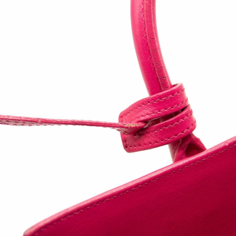 Saint Laurent Calfskin Nano Sac De Jour Lipstick Fuchsia