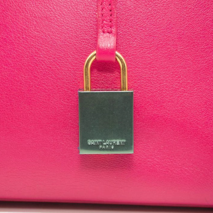 Saint Laurent Calfskin Nano Sac De Jour Lipstick Fuchsia