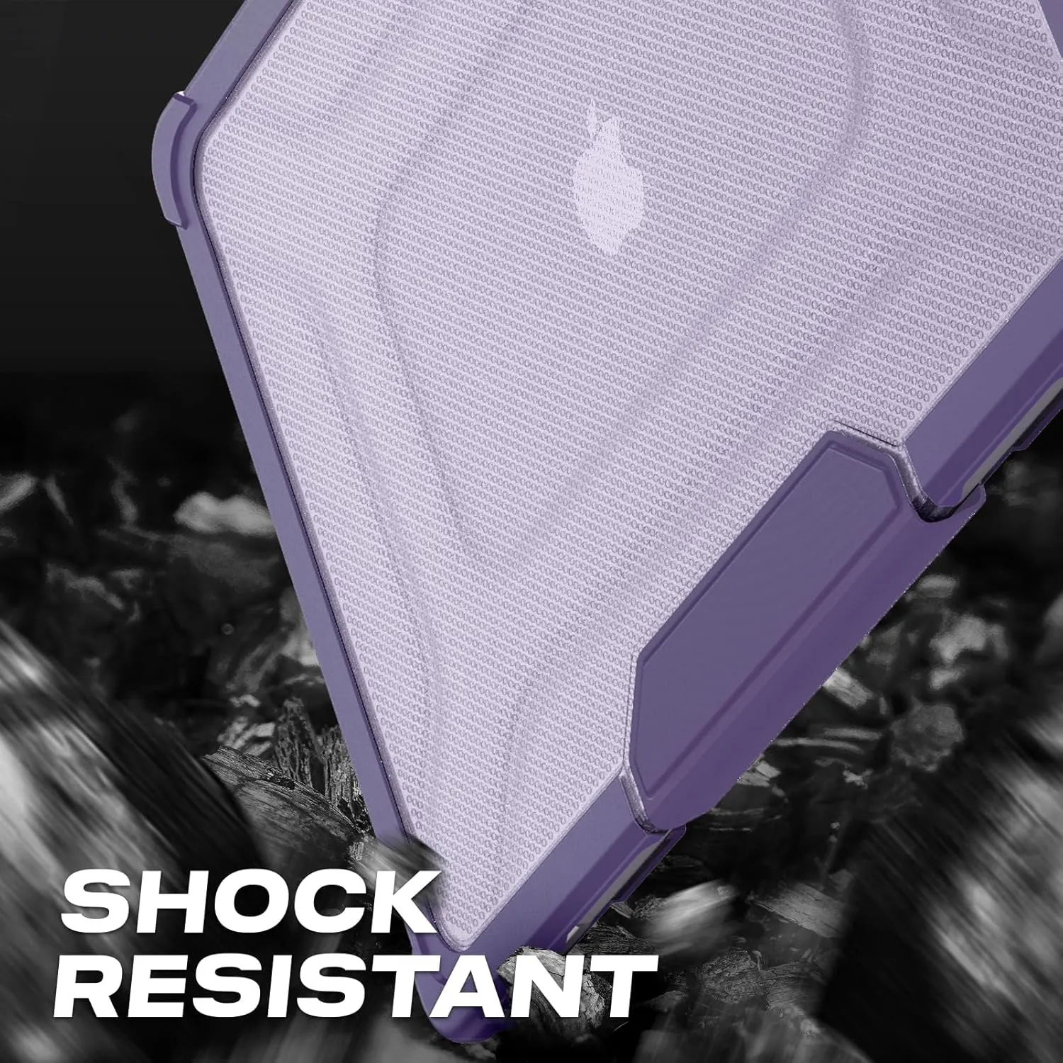 SEYMAC stock Case for MacBook Air 13.6 inch (2025-2022)[A3240 M4/ A3113 M3/ A2681 M2], Shock-Absorbing Protection with Folding Stand &Mouse Pad/Bag Case for MacBook Air 13.6'' (Purple)