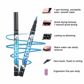 Sleek Liquid Pen for Bold Eye Definition in Navy Blue, Blue, 4, 1 Count (Pack of 1)
