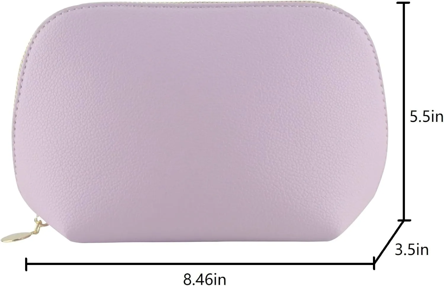 Small Travel Cosmetic Bag Portable Makeup Bag PU Leather Makeup Pouch for Women (PU leather, Purple)
