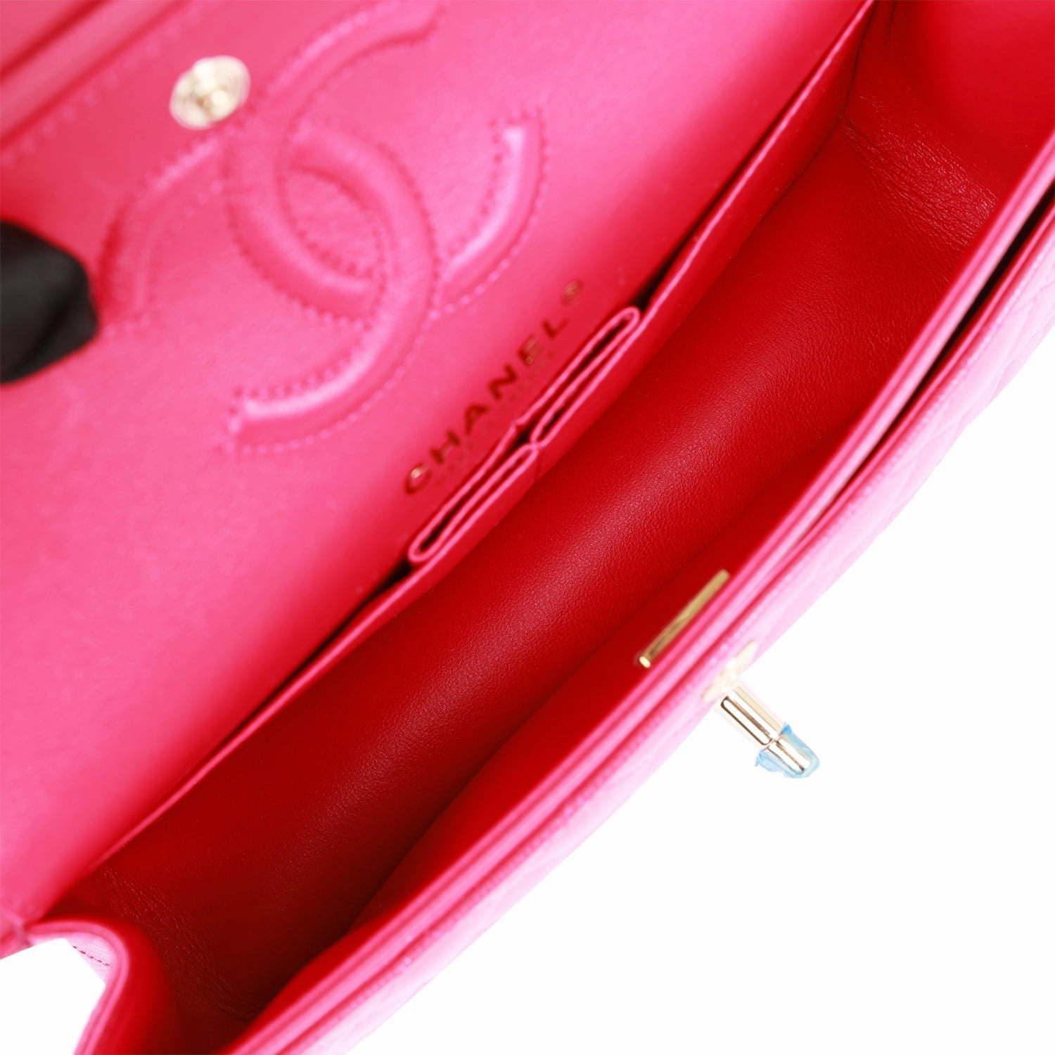 Small Double Act fast VIP-only deal Flap Hardware Caviar Chanel Gold Light Fuchsia Classic