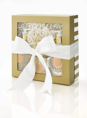 Sorella Complete Gift Set, Includes Hydrating Body Lotion, Foaming Bath Gel, And Perfume, Packaged in Beautiful Cream and Gold Gift Box with Ribbon
