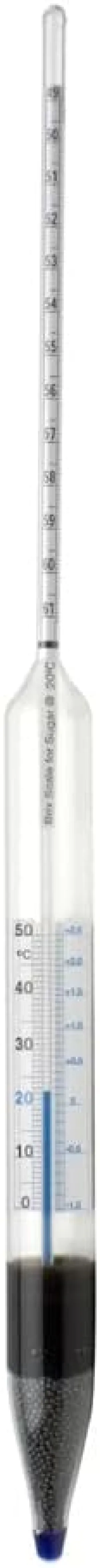 SP Bel-Art, H-B DURAC Safety 39/51 Degree Brix Sugar Scale Combined Form Thermo-Hydrometer (B61822-0400)