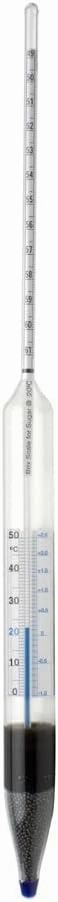 SP Bel-Art, H-B DURAC Safety 0/12 Degree Brix Sugar Scale Combined Form Thermo-Hydrometer (B61822-0000)