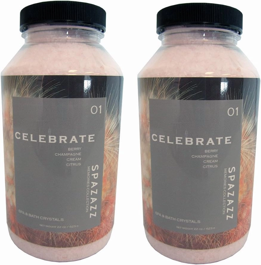 Spazazz Scented Spa and Bath Crystals - Berry & Cream 22 oz (2 Pack)