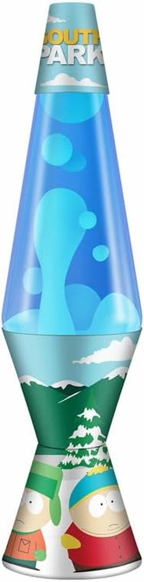Spencer's South Park Bus Stop Lava Lamp | Multi-Colored Base | Blue Liquid | Blue Wax | Home Décor | Lighting