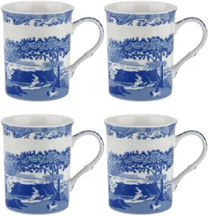 Spode Blue Italian 12-Ounce Mug (Set of Four)