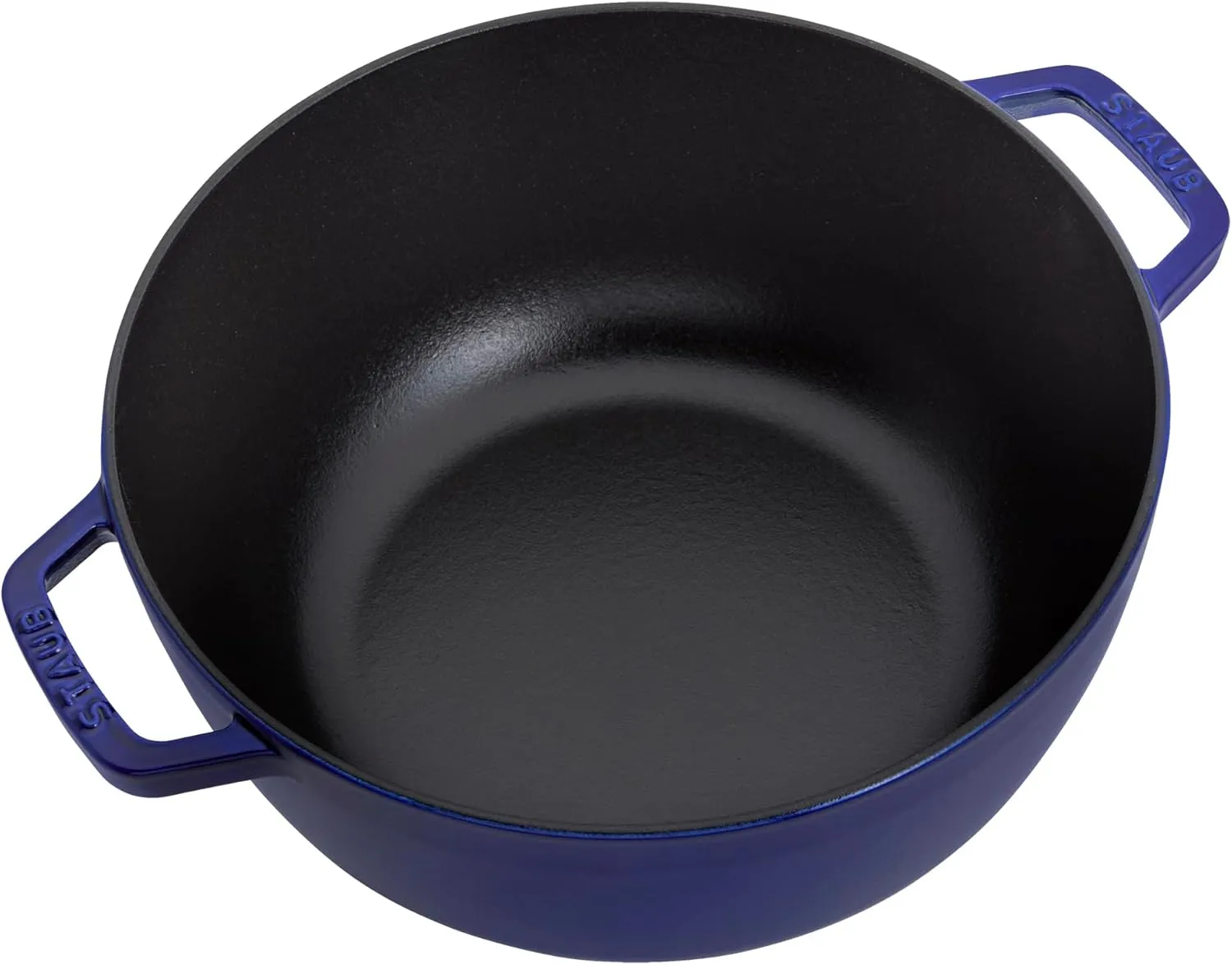 Staub Cast Iron Essential French Oven, Dutch Oven, 5-quart, serves 5-6, Made in France - Dark Blue