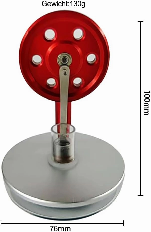 Stirling Engine Motor - Hand Heat Educational Toy for Kids and Technology Enthusiasts - Sterling Engine Birthday Gift (Lake Blue)