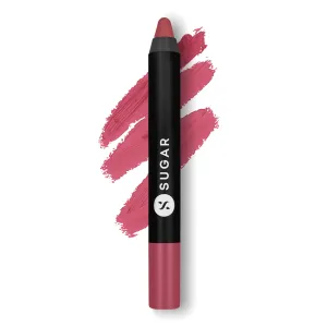 SUGAR Cosmetics Matte As Hell Crayon Lipstick05 Rose Dawson (Rose Pink) Highly pigmented, Creamy Texture, Long lasting Matte Finish