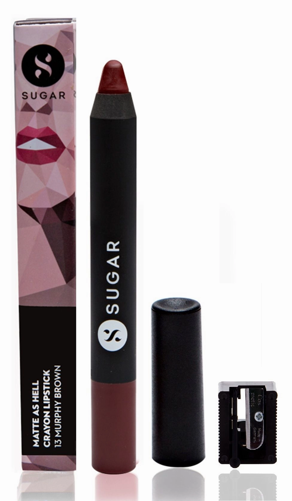 SUGAR Matte As Hell Crayon Lipstick - 13 Murphy Brown (Chocolate Burgundy)