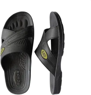 Sunday 7 ESD Safe Slippers,Suitable for Clean Room and Lab Offices,Breathable and Deodorant Anti-Static Anti-Skid,Quick Drying,Industrial Home Dual-use For men And Women (6, Black)