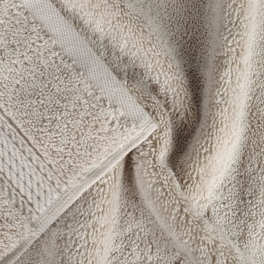 Superior Egyptian Cotton Pile 6 Piece Towel Set, Includes 2 Bath, 2 Hand, 2 Face Towels/Washcloths, Ultra Soft Luxury Towels, Thick Plush Essentials, Guest Bath, Spa, Hotel Bathroom, Stone