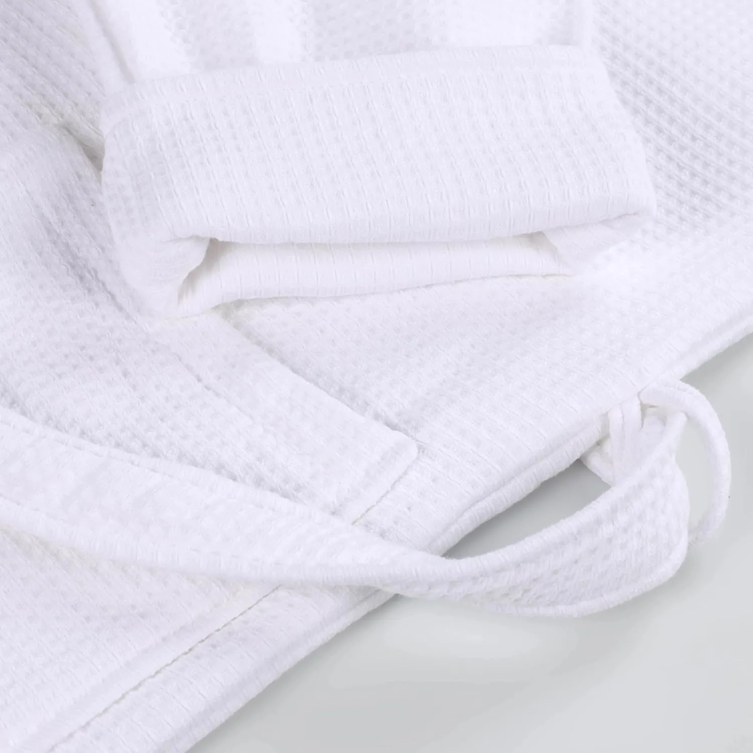 Superior Waffle Weave Cotton Unisex Bathrobe with Belt, Soft and Absorbent Robe for Men and Women Bath Essentials Robes