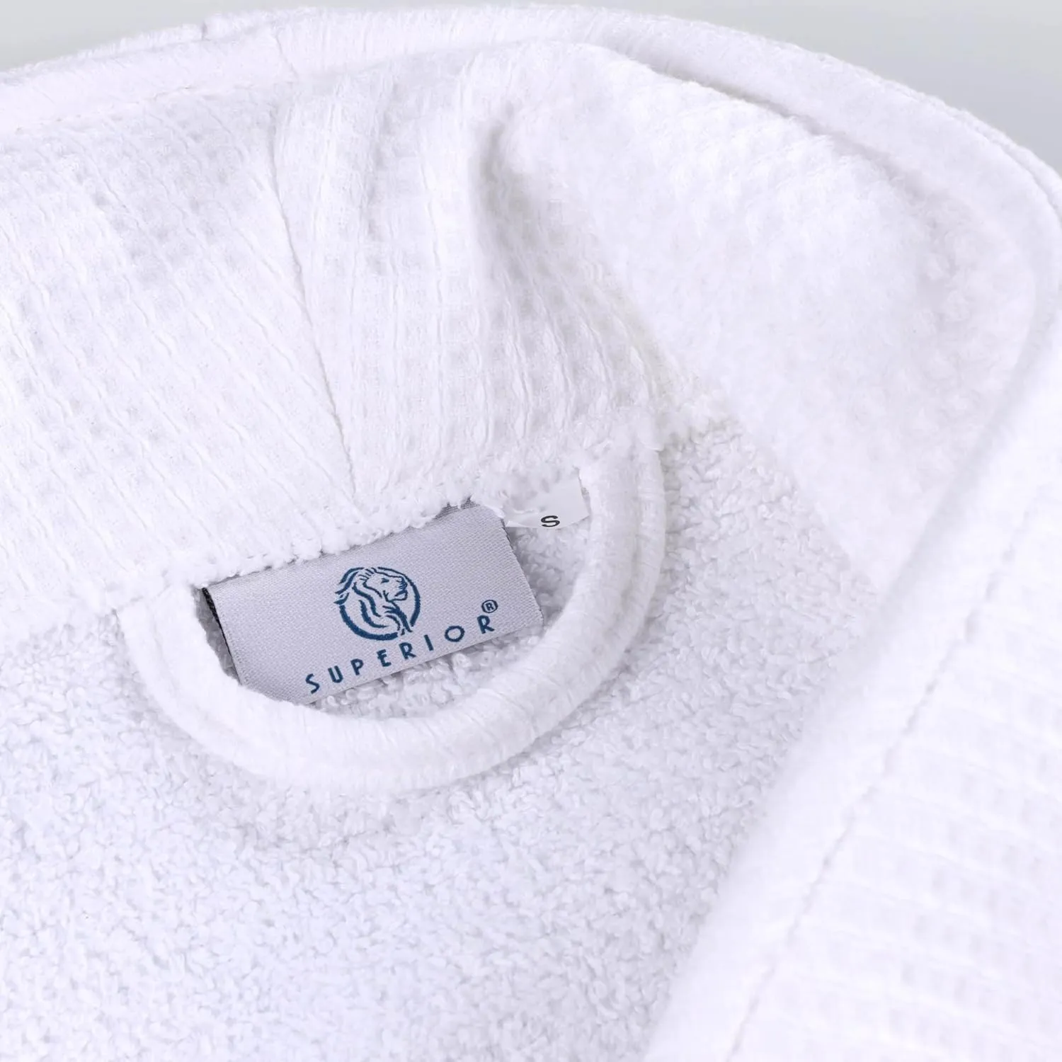 Superior Waffle Weave Cotton Unisex Bathrobe with Belt, Soft and Absorbent Robe for Men and Women Bath Essentials Robes