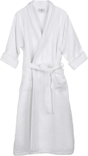Superior Waffle Weave Cotton Unisex Bathrobe with Belt, Soft and Absorbent Robe for Men and Women Bath Essentials Robes