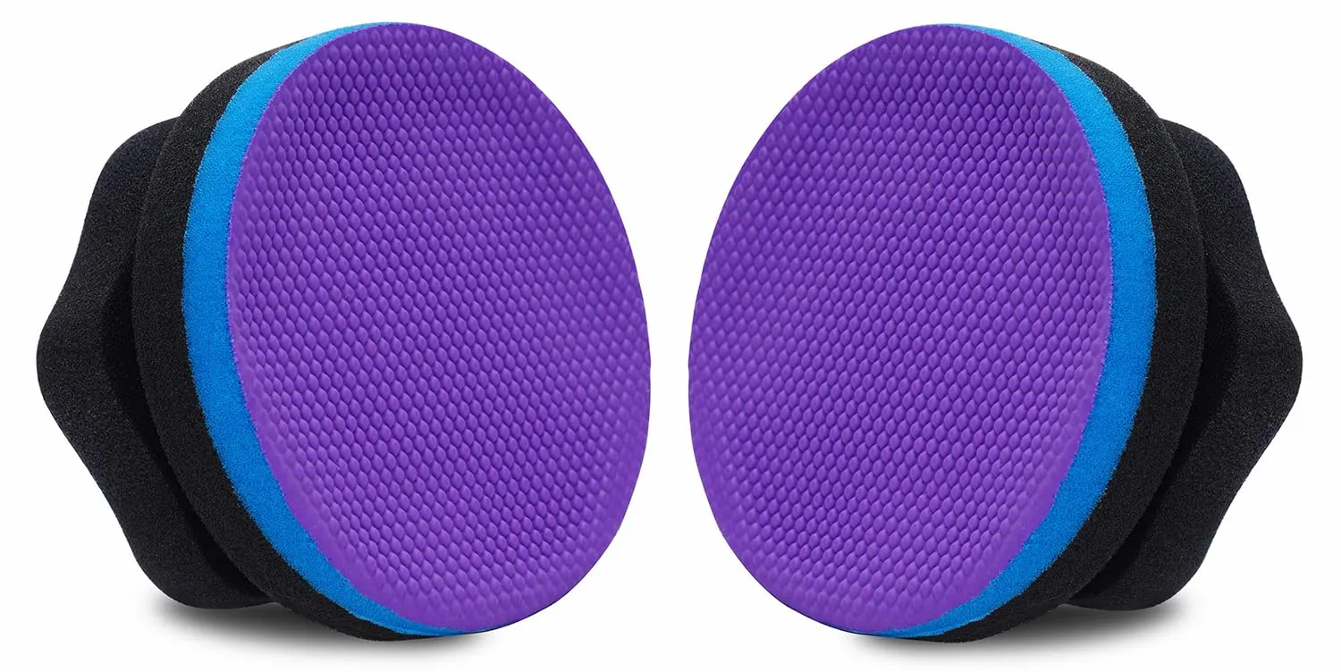 Synthetic Clay, 2-Pack Hand Clay Bar Pad for Car Auto Detailing, Cleansing, Paint Surface Prep Tool for Waxing & Polishing (Blue Purple)