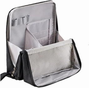 TAYASH Doresty Makeup Bag, Standing Makeup Bag – Portable, Large Capacity, Waterproof MultiPurpose Stand Up Toiletry Bags with Compartments, Stationery Organizer with Compartments