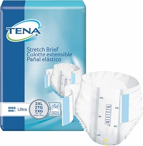 TENA ProSkin Stretch Ultra Incontinence Brief, Heavy Absorbency, Unisex, 2X-Large, 32 Count