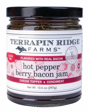 Terrapin Ridge Farms Hot Pepper Berry Bacon Jam – One 10.5 Ounce Jar