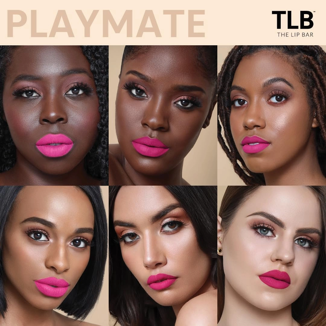 The Lip Bar Vegan Liquid Matte Lipstick, High Pigment Color & Long-Lasting with 8-12 Hours of Wear, Playmate – Fuchsia (AKA Big Gretch)