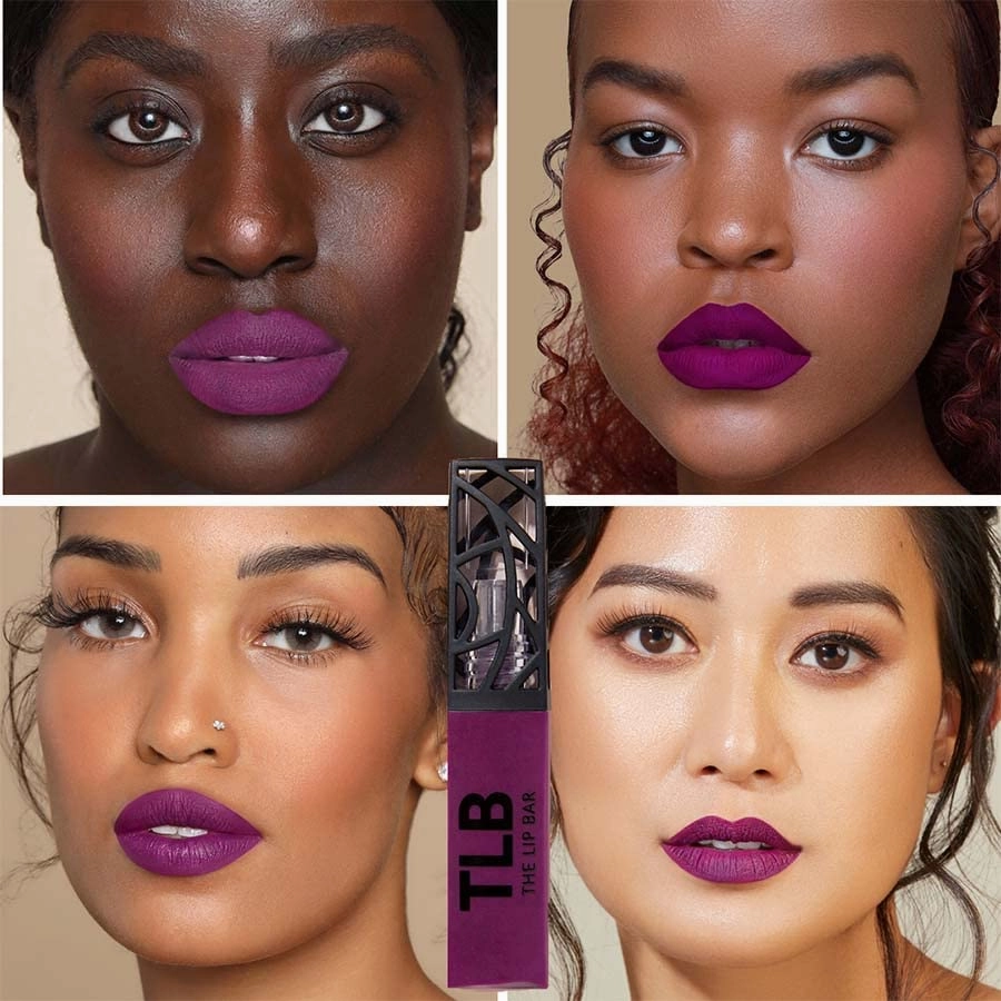 The Lip Bar Vegan Liquid Matte Lipstick, High Pigment Color & Long-Lasting with 8-12 Hours of Wear, Prima Donna - Fuchsia Purple