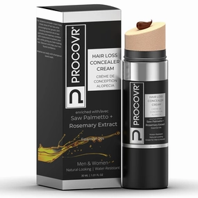 The ORIGINAL Thinning Hair and Hairline Concealer, Natural Hair Mascara for Balding Areas, Root Touch-Up for Thicker Appearance (Natural Brown FBA)
