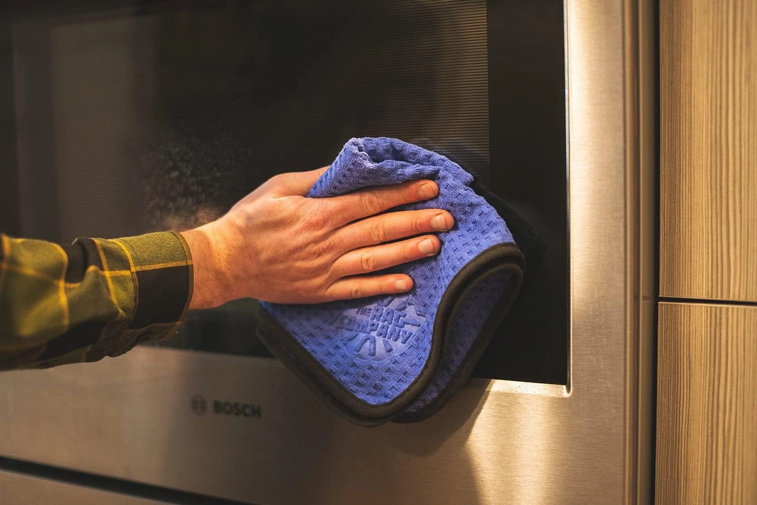 The Rag Company - Dry Me A River - Professional Korean 70/30 Blend Microfiber Waffle-Weave Drying & Detailing Towels, Soft Suede Edges, 390GSM, 20in x 40in, Royal Blue (2-Pack)