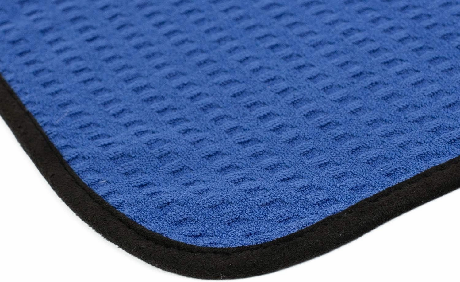 The Rag Company - Dry Me A River - Professional Korean 70/30 Blend Microfiber Waffle-Weave Drying & Detailing Towels, Soft Suede Edges, 390GSM, 20in x 40in, Royal Blue (2-Pack)