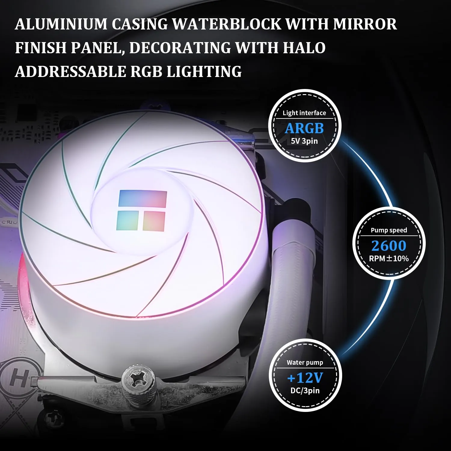 Thermalright Aqua Elite 360 ARGB White CPU Aio Cooler, 360 CPU Liquid Cooling, Pump Head Speed up to 6400RPM,for AM4/AM5,Intel LGA1851/1150/1151/1200/2011/1700,High Performance Radiator(White)