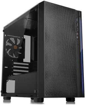 Thermaltake Versa H18 Tempered Glass Black Spcc Micro ATX Gaming Computer Case CA-1J4-00S1WN-01