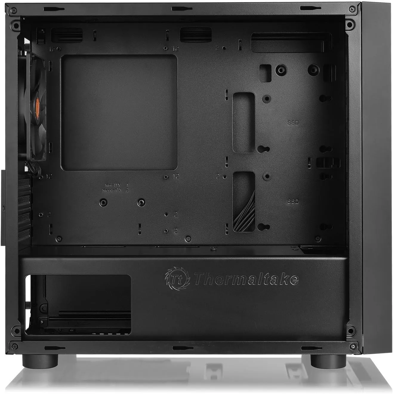 Thermaltake Versa H18 Tempered Glass Black Spcc Micro ATX Gaming Computer Case CA-1J4-00S1WN-01