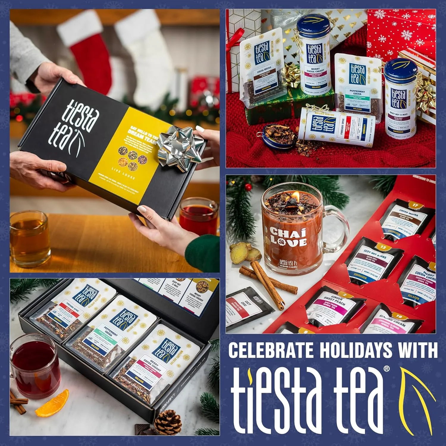 Tiesta Tea - Top 8 Favorites Loose Leaf Sampler Dry Flight Set - High to No Caffeine - Makes Hot & Iced - Assorted Sets with Herbal, Black, Fruit Teas & More - 8 Resealable Sample Pouches