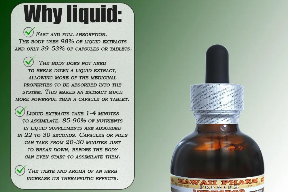 Tonka Alcohol-Free Liquid Extract, Tonka (Dipteryx odorata) Dried Beans Glycerite Natural Herbal Supplement, Hawaii Pharm, USAt 2 fl.oz