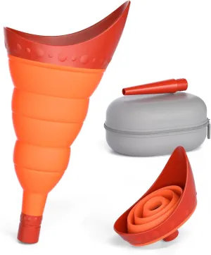 TRIPTIPS Pee Conch Foldable Female Urinal Device Portable Urinal for Women Pee Funnel for Women Travel, She Pee Cup for Women Stand to Pee Womens Urinal Funnel with Tube Case