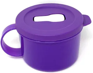 Tupperware CRYSTALWAVE Microwave 16 oz SOUP MUG Bowl New Purple