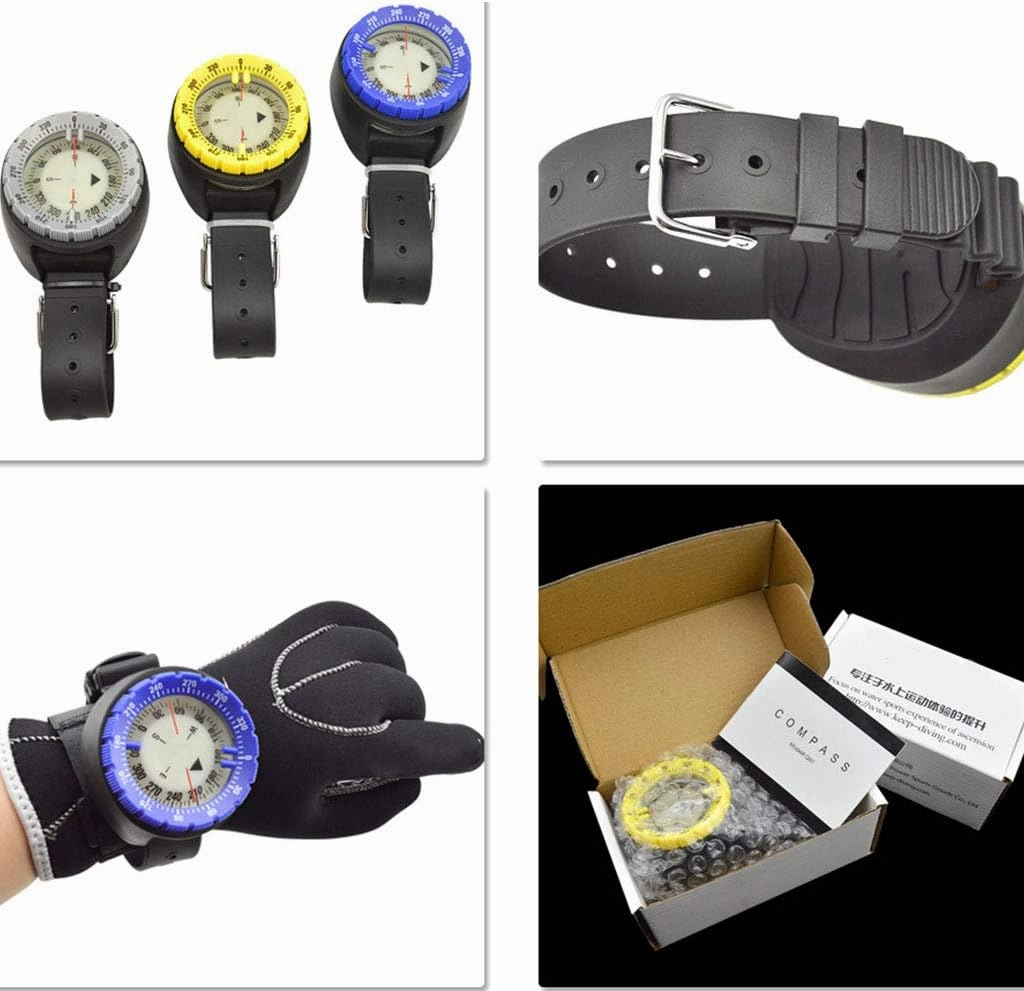 Underwater 50m Diving Compass Professional Waterproof Navigator Digital Luminous Balanced Watch for Swimming Diving Outdoor Sports Accessories Bungee Compass Underwater Compass Underwater