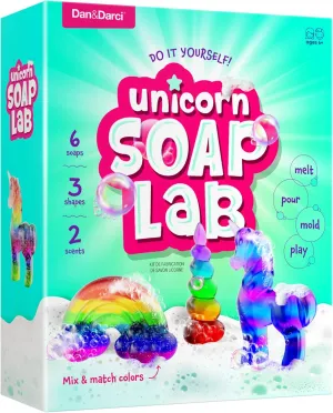 Unicorn Soap Making Kit - Girls Crafts DIY Project Age 6  Year Old Kids - Unicorn Girl Gifts - Science STEM Activity Teenage Gift - Make Your Own Soap Kits - Craft Toys Ages 6 7 8 9 10 11 12