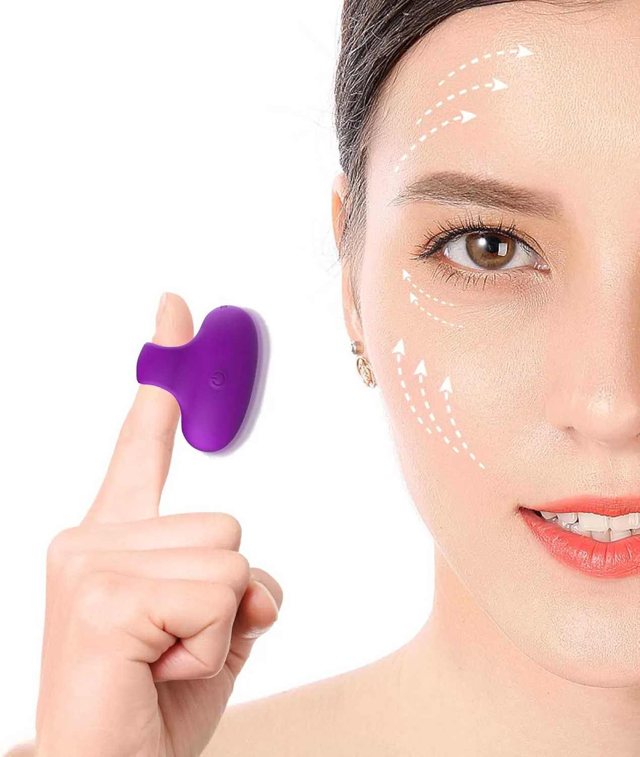 Upgrade Mini Facial & Eye Massage Ball Portable Travel Pocket USB Rechargeable Skin Care Massage Tools Relieve Eye Dark Circles,Puffiness,Fatigue Facial Muscles Tighten Anti-Aging. (Purple)