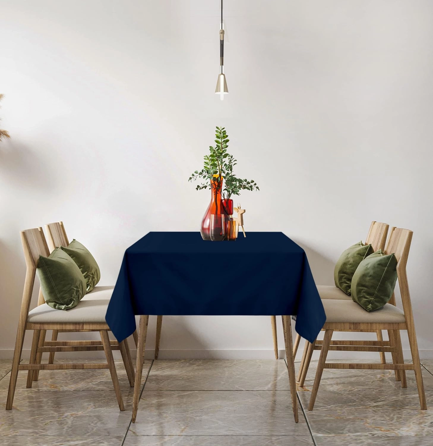 Utopia Kitchen 2 Pack 6 Foot Rectangle Table Cloth [60x102 Inches, Navy Blue] Stain and Wrinkle Resistant Tablecloth Washable Polyester Cover for Dining, Buffet Parties, Picnic and Weddings