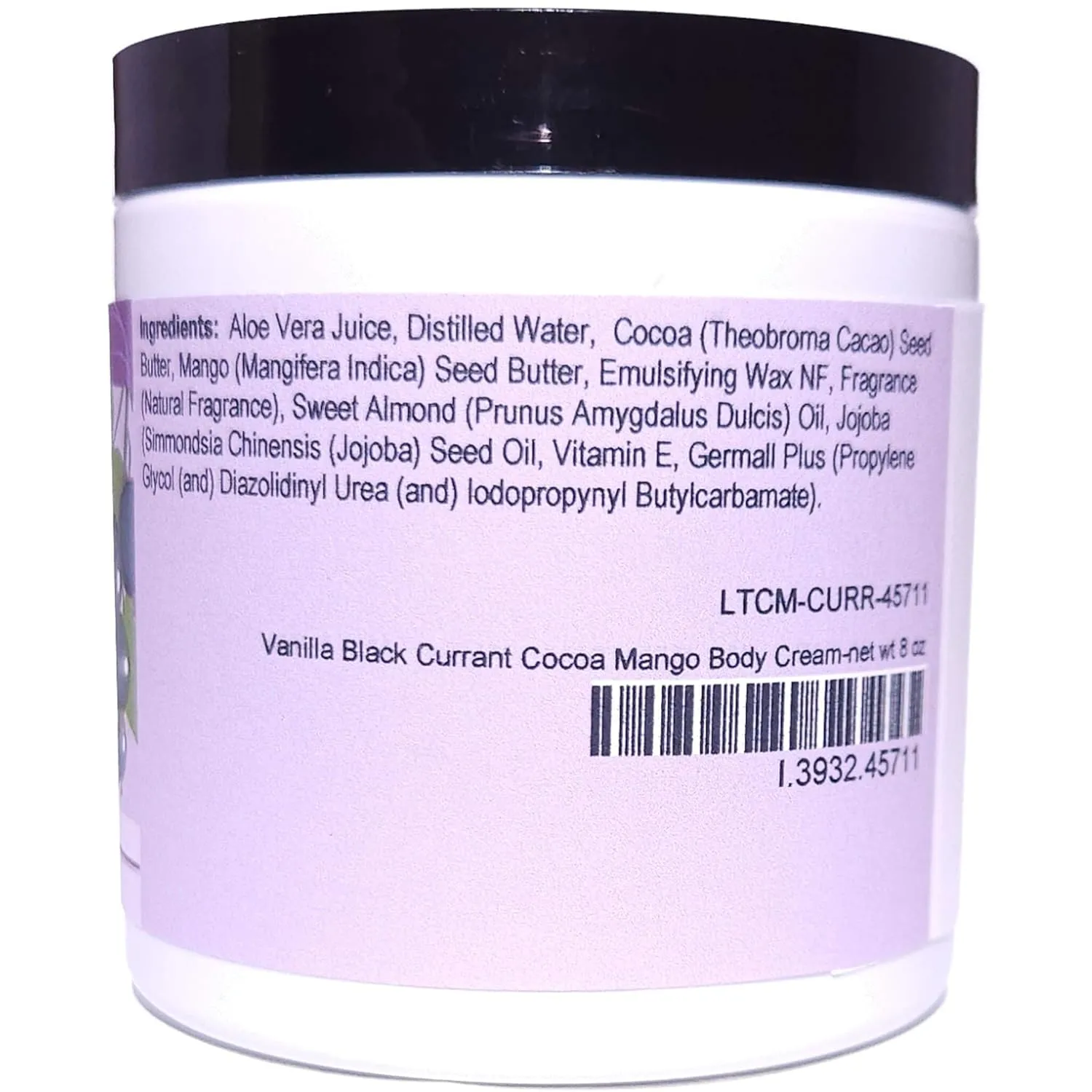 Vanilla Black Currant Cocoa Mango Body Cream (8 Ounce) - Natural Fragrance - Feels Like A Lotion And Works Like A Butter with a Sensuous Berry Scent