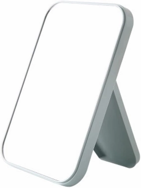Vanity Mirror Foldable Makeup Mirror Rectangular Vanity Cosmetic Mirror Square Single-Sided Mirror with Stand for Women (Color : Blue) (Blue)