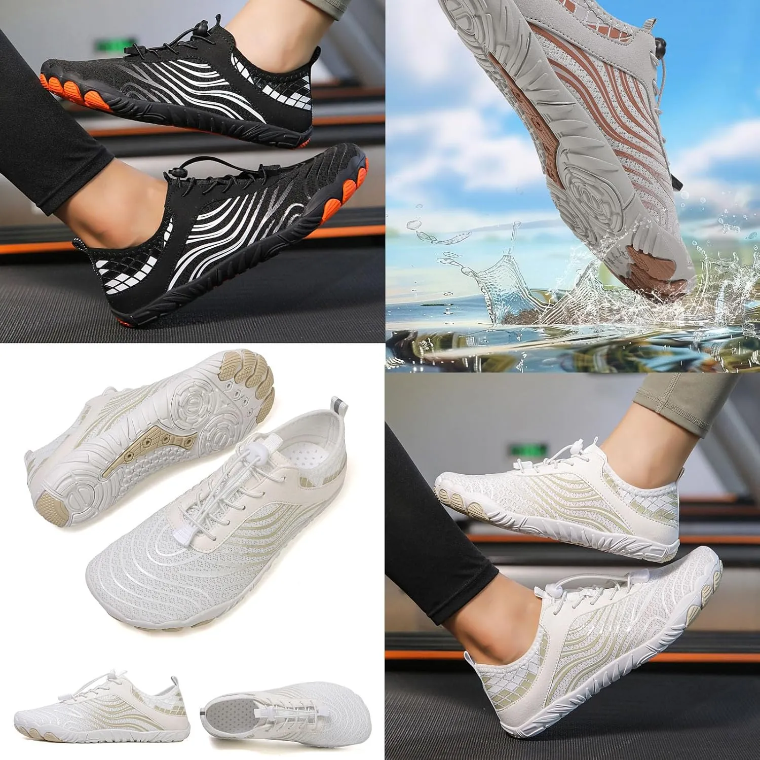 Vitality Shoes Women's Hike Barefoot Grounded Footwear Women, Non-Slip Wading Water Shoes Wide Toe Box