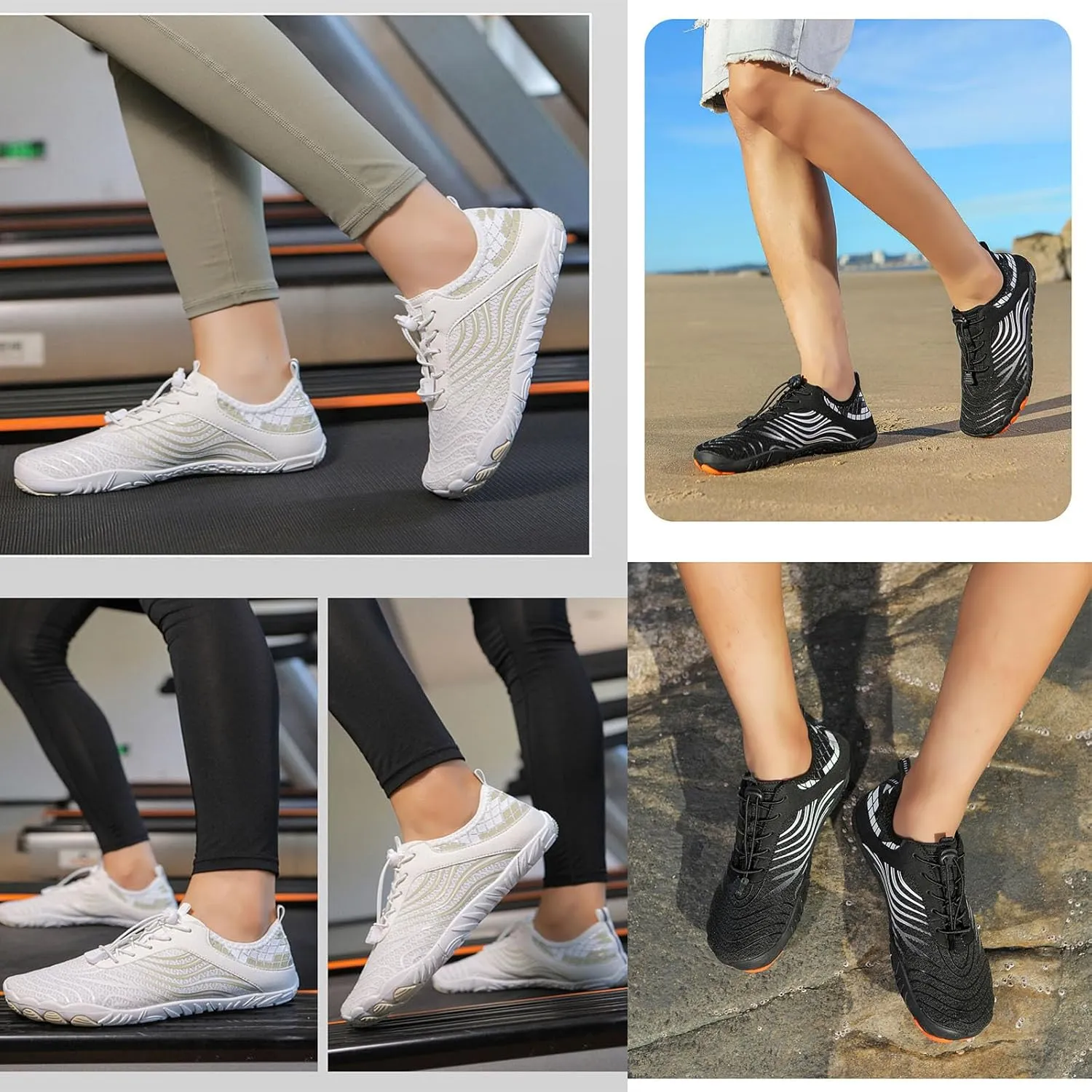 Vitality Shoes Women's Hike Barefoot Grounded Footwear Women, Non-Slip Wading Water Shoes Wide Toe Box